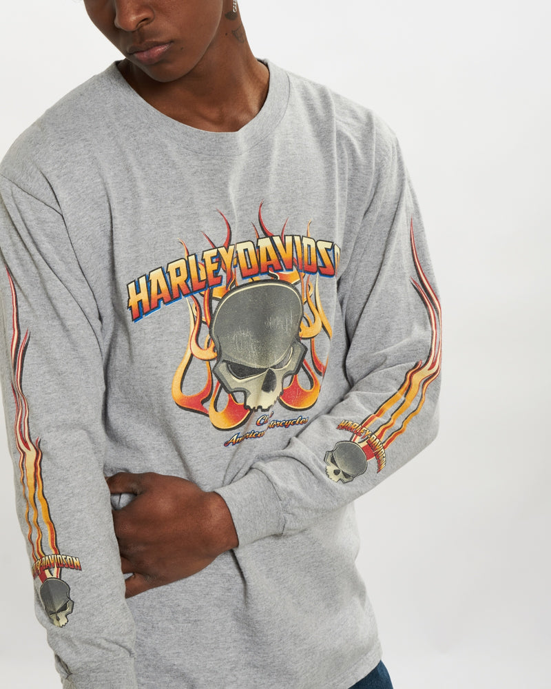 Vintage Harley Davidson Long Sleeve Tee <br>L , The Real Deal , newtown, sydney, australia, thrift store, opshop, preloved, secondhand, sustainable, retro, antique, 70s, 80s, 90s, 2000s, 00s, fashion, clothing, streetwear, trendy, garment, style, boutique, store, shop, archive, sale, cheap, best, top