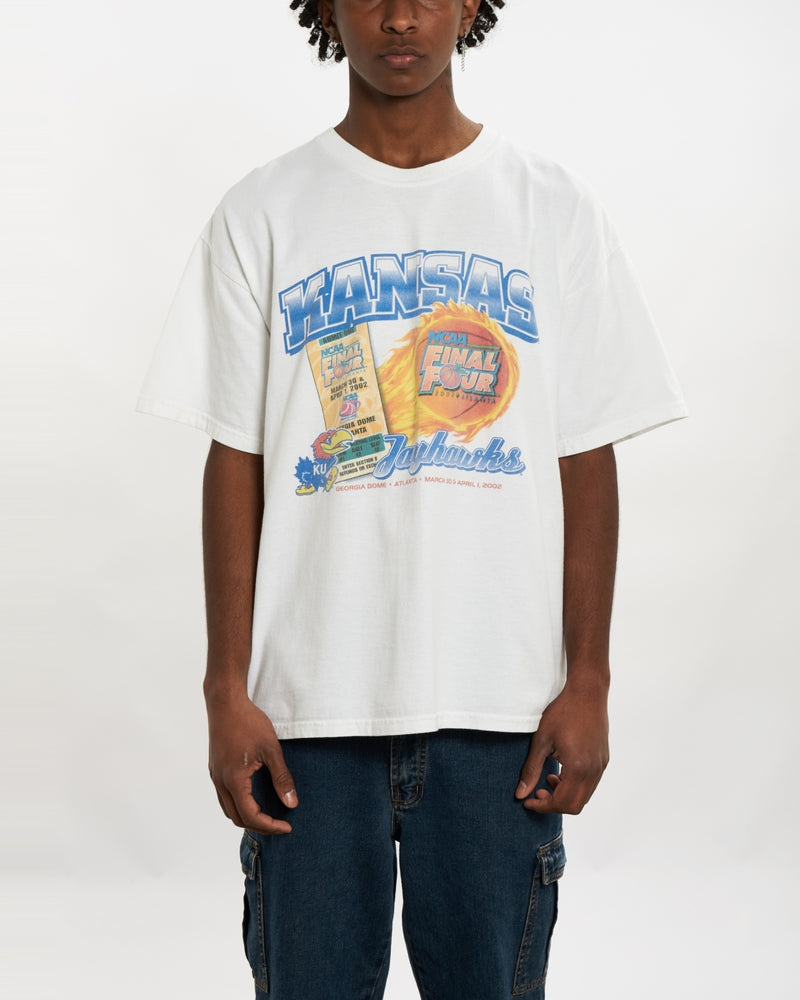 Vintage NCAA University of Kansas Jayhawks Tee <br>L , The Real Deal , newtown, sydney, australia, thrift store, opshop, preloved, secondhand, sustainable, retro, antique, 70s, 80s, 90s, 2000s, 00s, fashion, clothing, streetwear, trendy, garment, style, boutique, store, shop, archive, sale, cheap, best, top