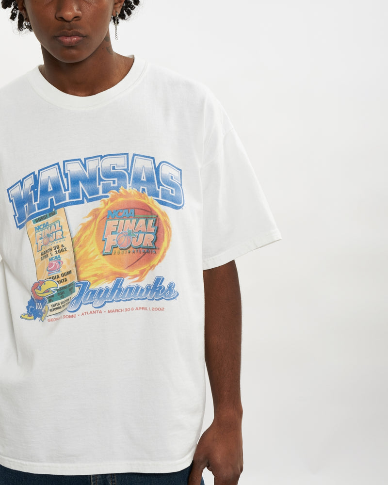 Vintage NCAA University of Kansas Jayhawks Tee <br>L , The Real Deal , newtown, sydney, australia, thrift store, opshop, preloved, secondhand, sustainable, retro, antique, 70s, 80s, 90s, 2000s, 00s, fashion, clothing, streetwear, trendy, garment, style, boutique, store, shop, archive, sale, cheap, best, top