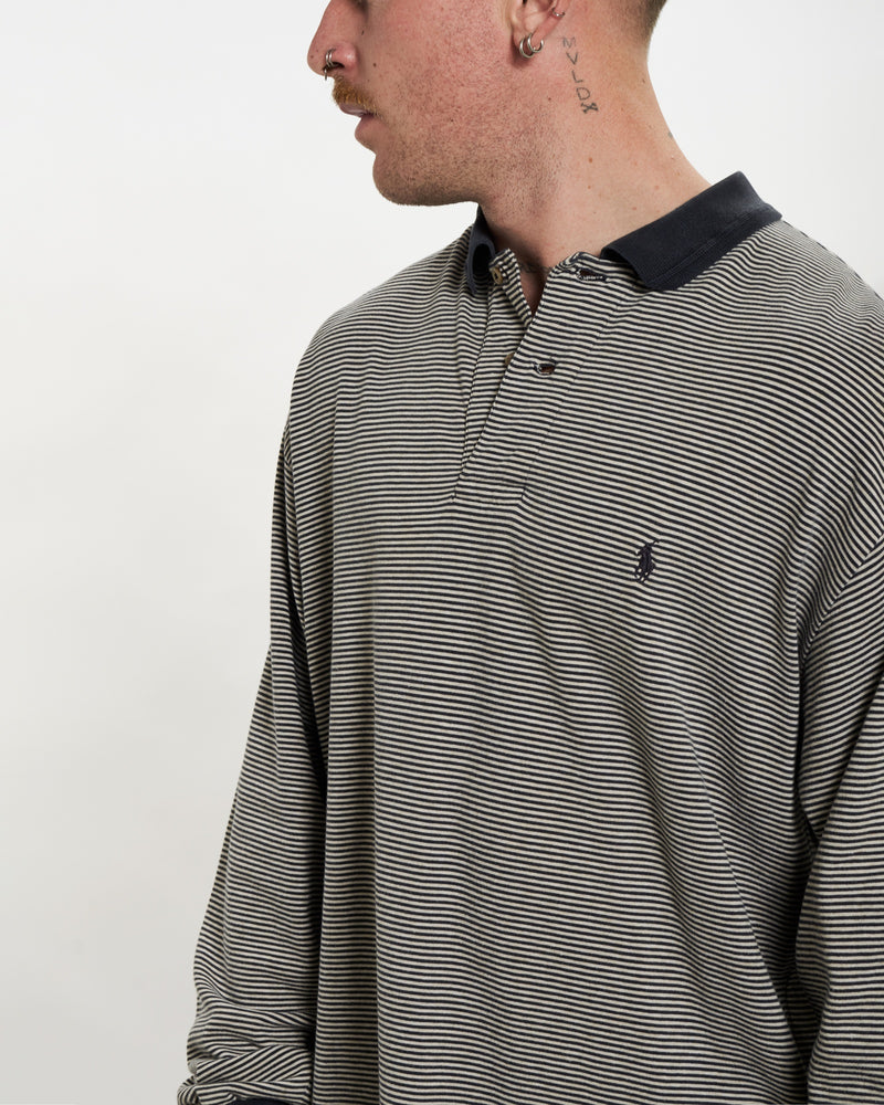 Vintage 90s Polo Ralph Lauren Long Sleeve Polo Shirt <br>L , The Real Deal , newtown, sydney, australia, thrift store, opshop, preloved, secondhand, sustainable, retro, antique, 70s, 80s, 90s, 2000s, 00s, fashion, clothing, streetwear, trendy, garment, style, boutique, store, shop, archive, sale, cheap, best, top