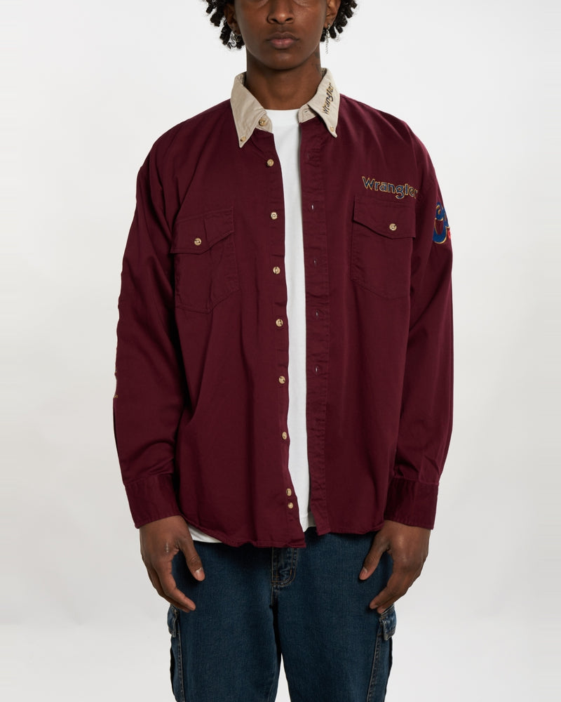 Vintage Wrangler Button Up Shirt <br>L , The Real Deal , newtown, sydney, australia, thrift store, opshop, preloved, secondhand, sustainable, retro, antique, 70s, 80s, 90s, 2000s, 00s, fashion, clothing, streetwear, trendy, garment, style, boutique, store, shop, archive, sale, cheap, best, top