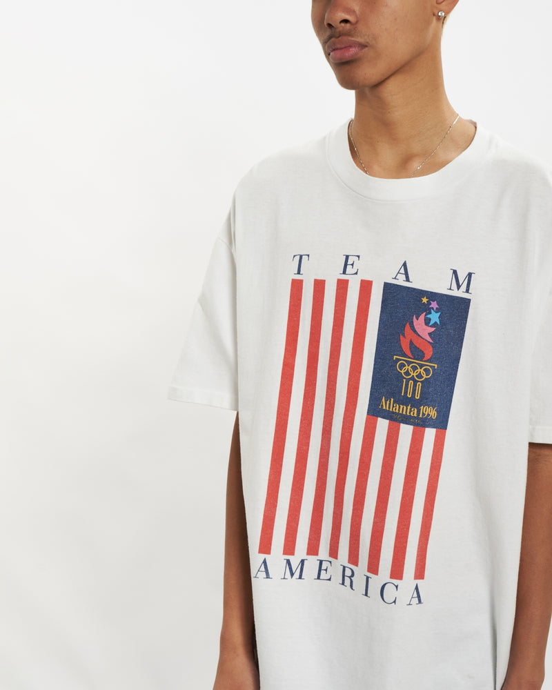 Vintage 1996 Atlanta Olympics Tee <br>L , The Real Deal , newtown, sydney, australia, thrift store, opshop, preloved, secondhand, sustainable, retro, antique, 70s, 80s, 90s, 2000s, 00s, fashion, clothing, streetwear, trendy, garment, style, boutique, store, shop, archive, sale, cheap, best, top