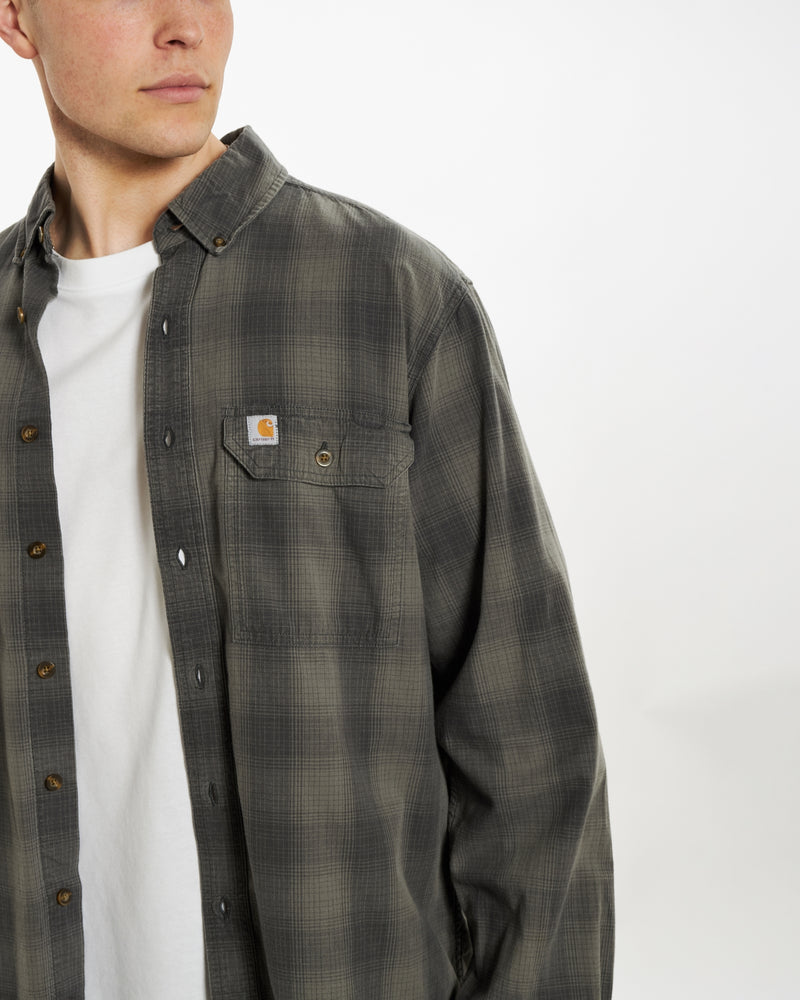 Vintage Carhartt Button Up Shirt <br>XL , The Real Deal , newtown, sydney, australia, thrift store, opshop, preloved, secondhand, sustainable, retro, antique, 70s, 80s, 90s, 2000s, 00s, fashion, clothing, streetwear, trendy, garment, style, boutique, store, shop, archive, sale, cheap, best, top