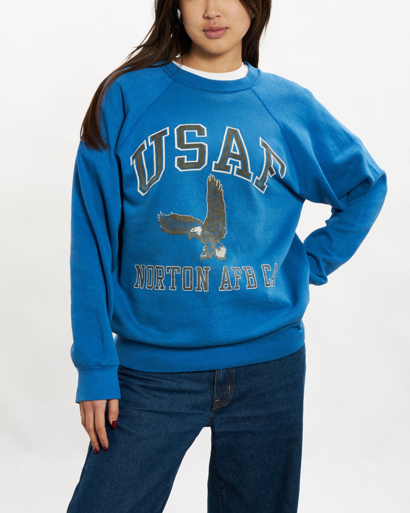 Vintage 90s United States Air Force Sweatshirt <br>S , The Real Deal , newtown, sydney, australia, thrift store, opshop, preloved, secondhand, sustainable, retro, antique, 70s, 80s, 90s, 2000s, 00s, fashion, clothing, streetwear, trendy, garment, style, boutique, store, shop, archive, sale, cheap, best, top