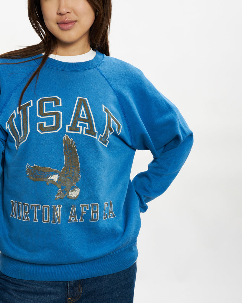 Vintage 90s United States Air Force Sweatshirt <br>S , The Real Deal , newtown, sydney, australia, thrift store, opshop, preloved, secondhand, sustainable, retro, antique, 70s, 80s, 90s, 2000s, 00s, fashion, clothing, streetwear, trendy, garment, style, boutique, store, shop, archive, sale, cheap, best, top