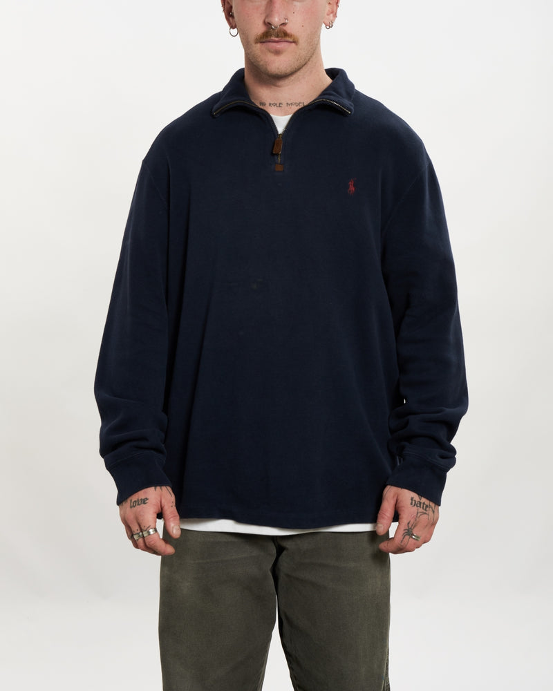 Vintage 90s Polo Ralph Lauren Quarter Zip Sweater <br>L , The Real Deal , newtown, sydney, australia, thrift store, opshop, preloved, secondhand, sustainable, retro, antique, 70s, 80s, 90s, 2000s, 00s, fashion, clothing, streetwear, trendy, garment, style, boutique, store, shop, archive, sale, cheap, best, top