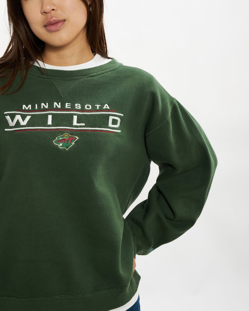 Vintage NHL Minnesota Wild Sweatshirt <br>S , The Real Deal , newtown, sydney, australia, thrift store, opshop, preloved, secondhand, sustainable, retro, antique, 70s, 80s, 90s, 2000s, 00s, fashion, clothing, streetwear, trendy, garment, style, boutique, store, shop, archive, sale, cheap, best, top
