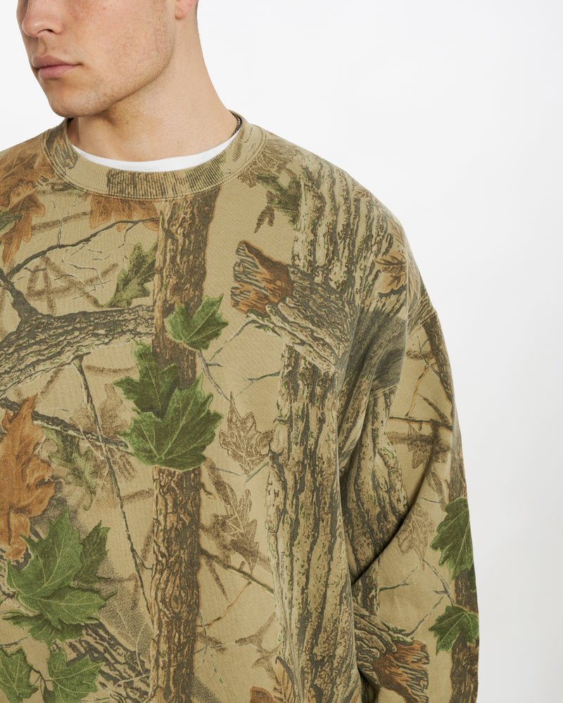 Vintage 90s Realtree Camo Sweatshirt <br>XL , The Real Deal , newtown, sydney, australia, thrift store, opshop, preloved, secondhand, sustainable, retro, antique, 70s, 80s, 90s, 2000s, 00s, fashion, clothing, streetwear, trendy, garment, style, boutique, store, shop, archive, sale, cheap, best, top