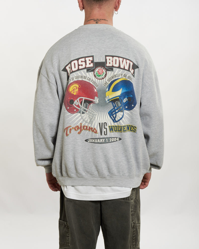 Vintage NCAA California vs Michigan Rose Bowl Sweatshirt <br>L