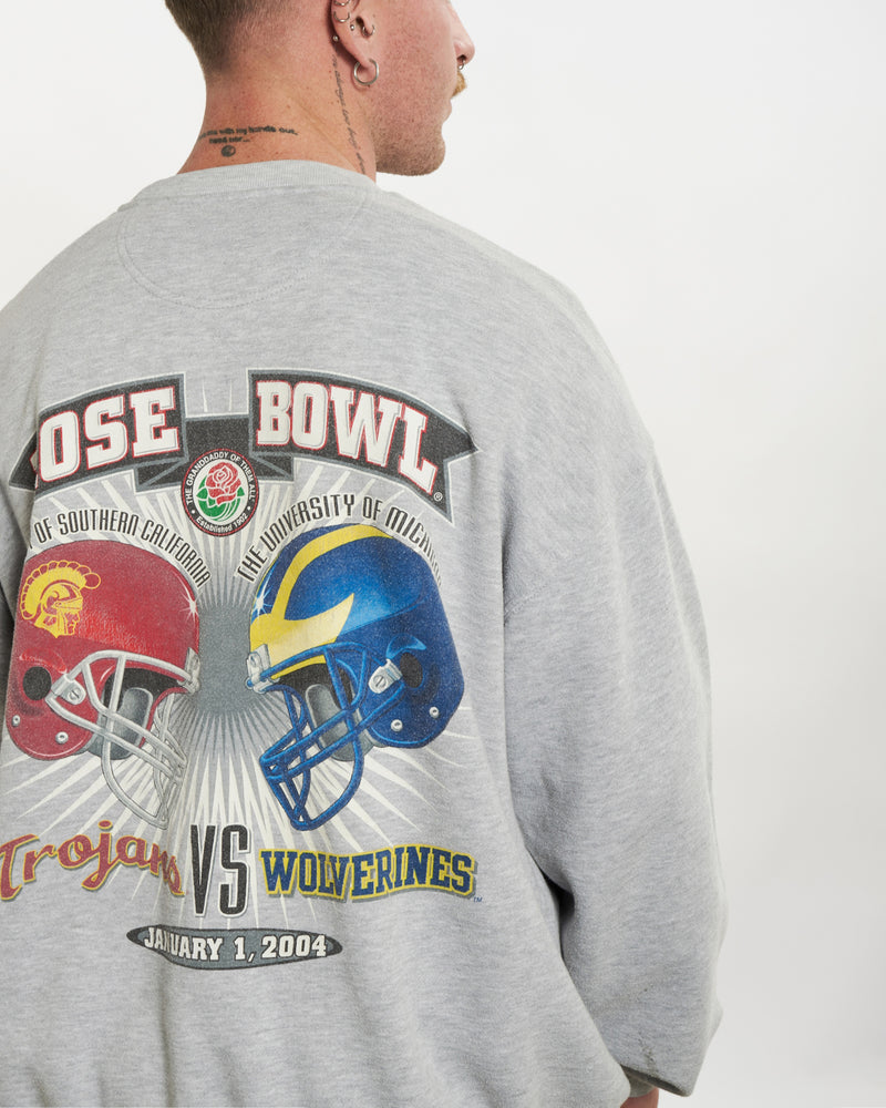 Vintage NCAA California vs Michigan Rose Bowl Sweatshirt <br>L