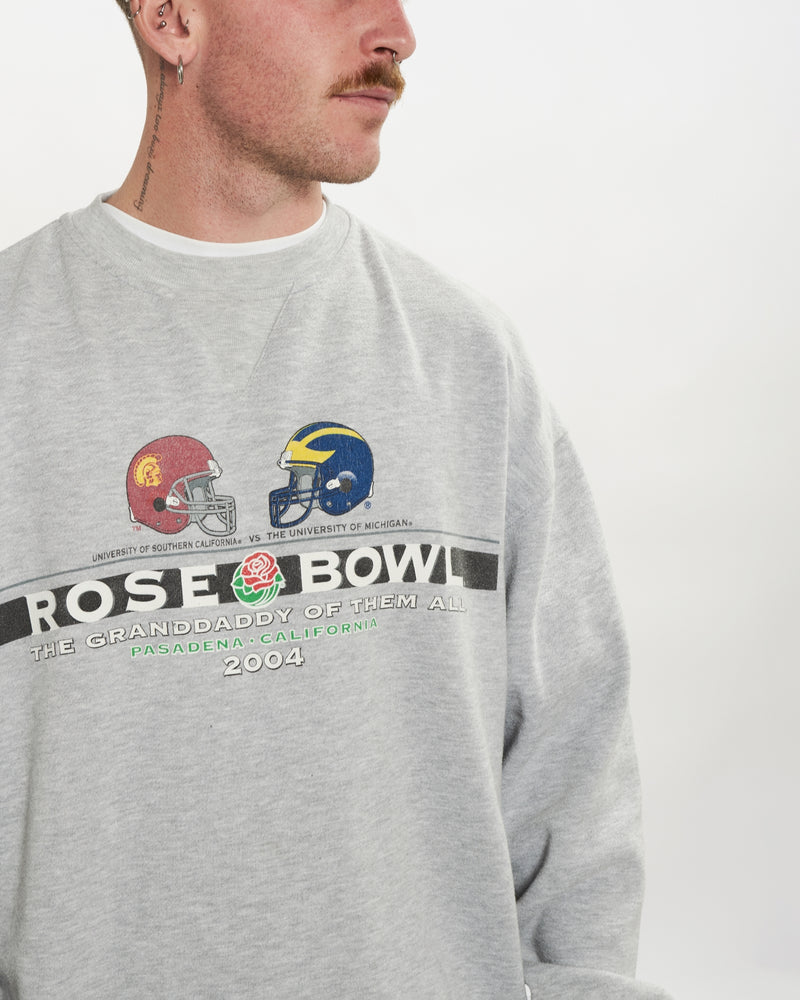 Vintage NCAA California vs Michigan Rose Bowl Sweatshirt <br>L