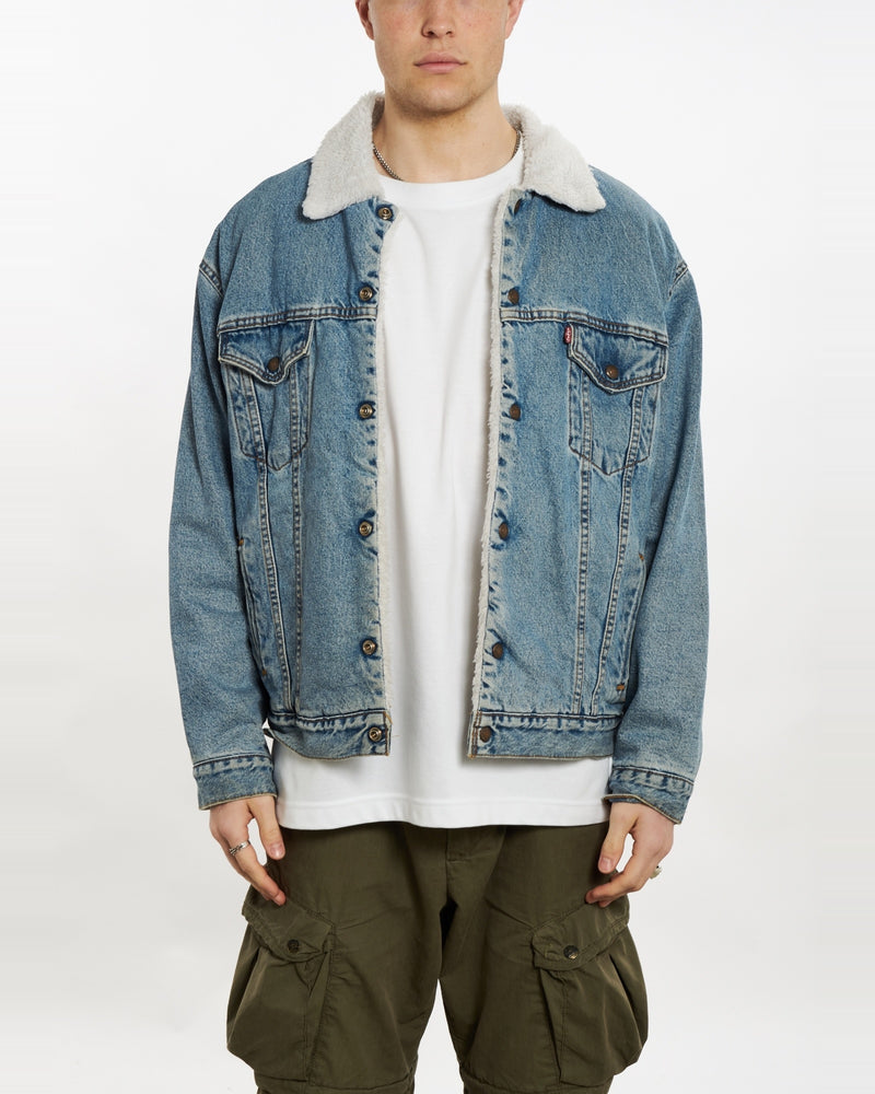 Vintage 90s Levi's Sherpa Lined Denim Jacket <br>XL , The Real Deal , newtown, sydney, australia, thrift store, opshop, preloved, secondhand, sustainable, retro, antique, 70s, 80s, 90s, 2000s, 00s, fashion, clothing, streetwear, trendy, garment, style, boutique, store, shop, archive, sale, cheap, best, top