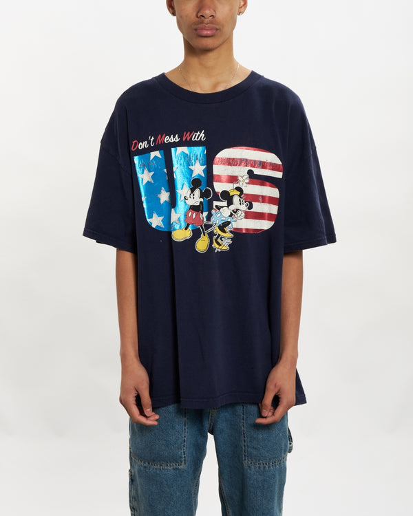 90s Disney Mickey Mouse USA Tee  <br>L