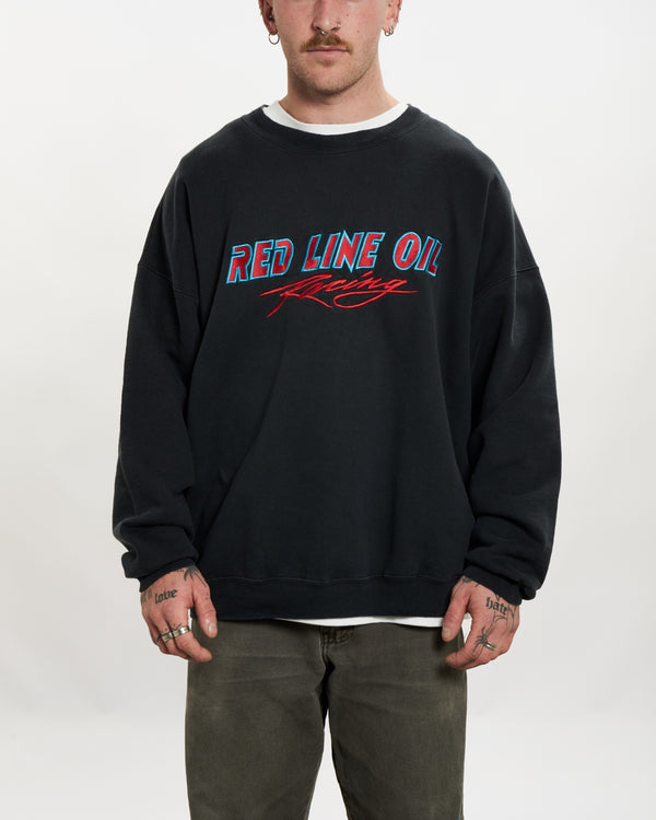 90s Red Line Oil Racing Sweatshirt <br>L