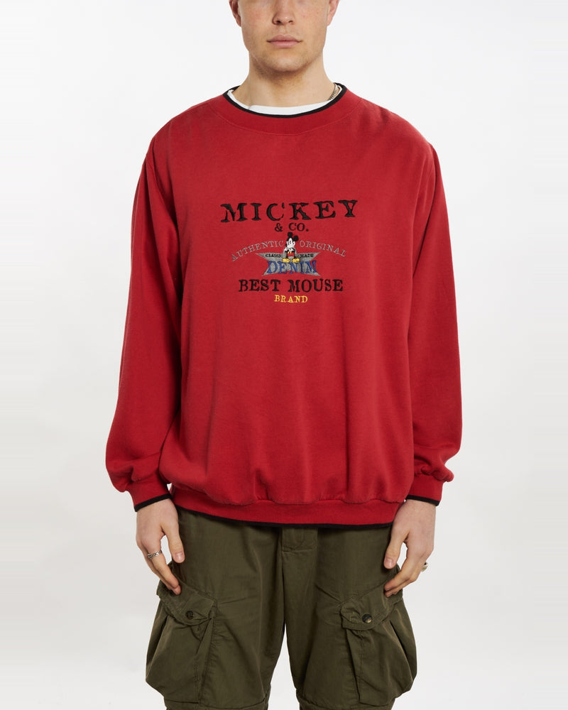 Vintage 90s Disney Mickey Mouse Sweatshirt <br>XL , The Real Deal , newtown, sydney, australia, thrift store, opshop, preloved, secondhand, sustainable, retro, antique, 70s, 80s, 90s, 2000s, 00s, fashion, clothing, streetwear, trendy, garment, style, boutique, store, shop, archive, sale, cheap, best, top