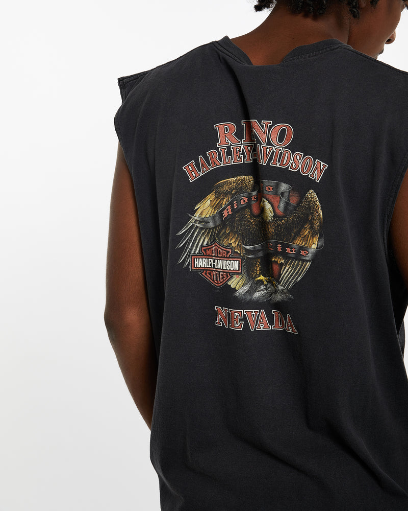 Vintage Harley Davidson Tank <br>L , The Real Deal , newtown, sydney, australia, thrift store, opshop, preloved, secondhand, sustainable, retro, antique, 70s, 80s, 90s, 2000s, 00s, fashion, clothing, streetwear, trendy, garment, style, boutique, store, shop, archive, sale, cheap, best, top