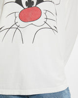 Vintage 1991 Sylvester The Cat Long Sleeve Tee <br>M , The Real Deal , newtown, sydney, australia, thrift store, opshop, preloved, secondhand, sustainable, retro, antique, 70s, 80s, 90s, 2000s, 00s, fashion, clothing, streetwear, trendy, garment, style, boutique, store, shop, archive, sale, cheap, best, top