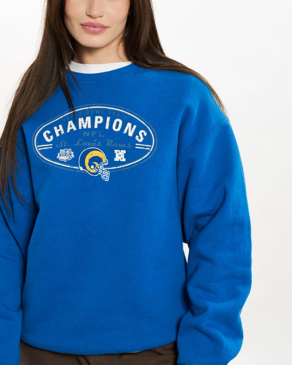 Vintage NFL St. Louis Rams Sweatshirt <br>S , The Real Deal , newtown, sydney, australia, thrift store, opshop, preloved, secondhand, sustainable, retro, antique, 70s, 80s, 90s, 2000s, 00s, fashion, clothing, streetwear, trendy, garment, style, boutique, store, shop, archive, sale, cheap, best, top