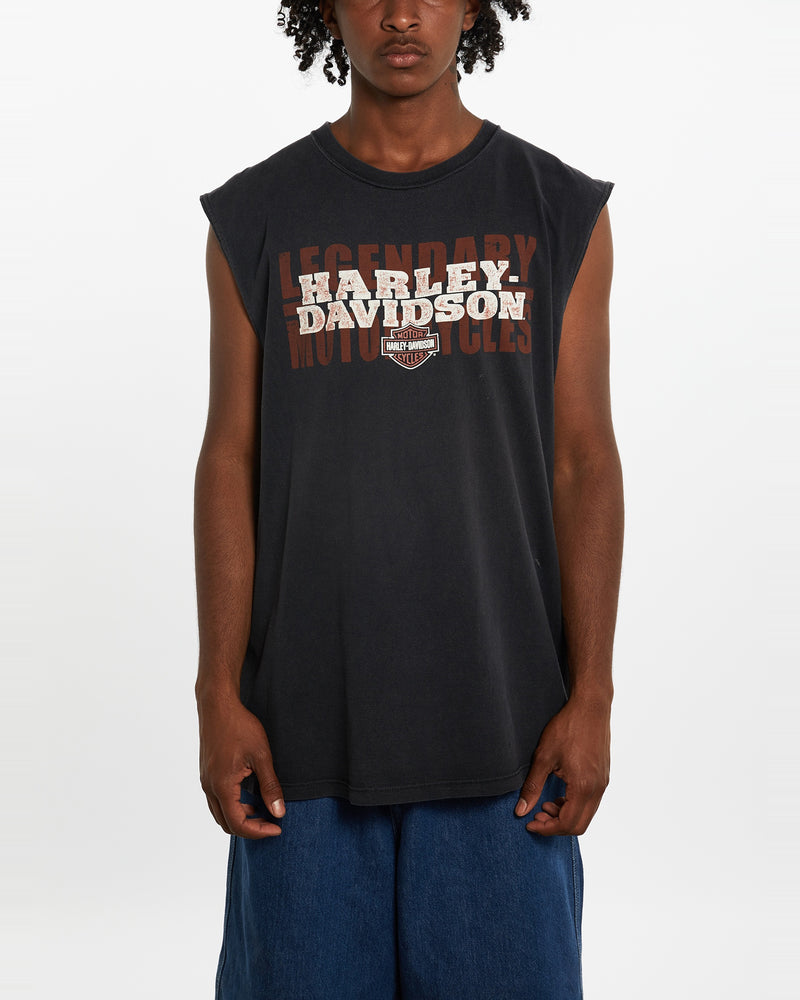 Vintage Harley Davidson Tank <br>L , The Real Deal , newtown, sydney, australia, thrift store, opshop, preloved, secondhand, sustainable, retro, antique, 70s, 80s, 90s, 2000s, 00s, fashion, clothing, streetwear, trendy, garment, style, boutique, store, shop, archive, sale, cheap, best, top