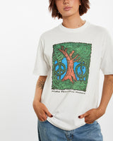 Vintage 90s Human-i-Tees 'Make Peace With Nature' Tee <br>M , The Real Deal , newtown, sydney, australia, thrift store, opshop, preloved, secondhand, sustainable, retro, antique, 70s, 80s, 90s, 2000s, 00s, fashion, clothing, streetwear, trendy, garment, style, boutique, store, shop, archive, sale, cheap, best, top