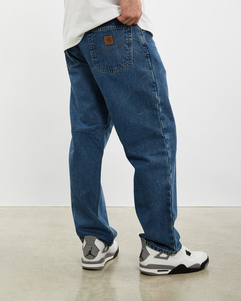 Vintage Carhartt 'Flannel Lined' Denim Jeans <br>32" , The Real Deal , newtown, sydney, australia, thrift store, opshop, preloved, secondhand, sustainable, retro, antique, 70s, 80s, 90s, 2000s, 00s, fashion, clothing, streetwear, trendy, garment, style, boutique, store, shop, archive, sale, cheap, best, top