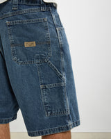 Vintage Wrangler Denim Carpenter Shorts <br>34" , The Real Deal , newtown, sydney, australia, thrift store, opshop, preloved, secondhand, sustainable, retro, antique, 70s, 80s, 90s, 2000s, 00s, fashion, clothing, streetwear, trendy, garment, style, boutique, store, shop, archive, sale, cheap, best, top