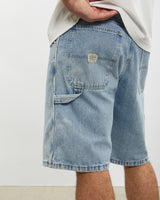 Vintage Wrangler Denim Carpenter Shorts <br>32" , The Real Deal , newtown, sydney, australia, thrift store, opshop, preloved, secondhand, sustainable, retro, antique, 70s, 80s, 90s, 2000s, 00s, fashion, clothing, streetwear, trendy, garment, style, boutique, store, shop, archive, sale, cheap, best, top