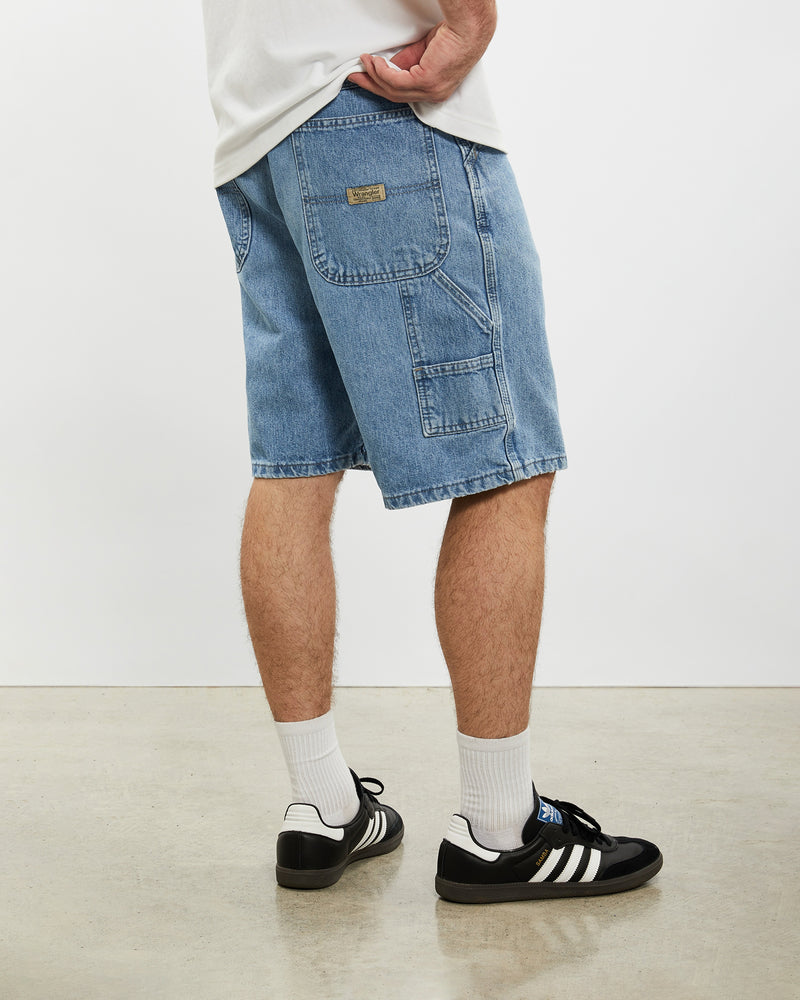 Vintage Wrangler Denim Carpenter Shorts <br>32" , The Real Deal , newtown, sydney, australia, thrift store, opshop, preloved, secondhand, sustainable, retro, antique, 70s, 80s, 90s, 2000s, 00s, fashion, clothing, streetwear, trendy, garment, style, boutique, store, shop, archive, sale, cheap, best, top