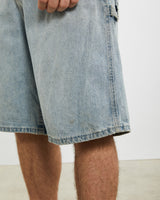 Vintage Lee Denim Carpenter Shorts <br>33" , The Real Deal , newtown, sydney, australia, thrift store, opshop, preloved, secondhand, sustainable, retro, antique, 70s, 80s, 90s, 2000s, 00s, fashion, clothing, streetwear, trendy, garment, style, boutique, store, shop, archive, sale, cheap, best, top