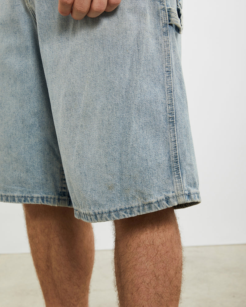 Vintage Lee Denim Carpenter Shorts <br>33" , The Real Deal , newtown, sydney, australia, thrift store, opshop, preloved, secondhand, sustainable, retro, antique, 70s, 80s, 90s, 2000s, 00s, fashion, clothing, streetwear, trendy, garment, style, boutique, store, shop, archive, sale, cheap, best, top
