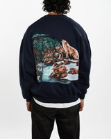 90s Wolf Wildlife Sweatshirt <br>L