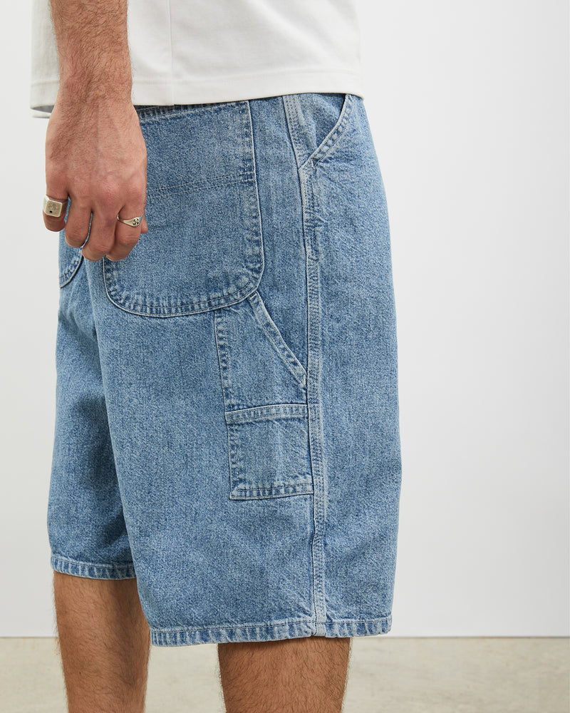 Vintage Wrangler Denim Carpenter Shorts <br>34" , The Real Deal , newtown, sydney, australia, thrift store, opshop, preloved, secondhand, sustainable, retro, antique, 70s, 80s, 90s, 2000s, 00s, fashion, clothing, streetwear, trendy, garment, style, boutique, store, shop, archive, sale, cheap, best, top