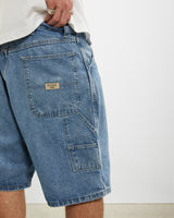 Vintage Wrangler Denim Carpenter Shorts <br>34" , The Real Deal , newtown, sydney, australia, thrift store, opshop, preloved, secondhand, sustainable, retro, antique, 70s, 80s, 90s, 2000s, 00s, fashion, clothing, streetwear, trendy, garment, style, boutique, store, shop, archive, sale, cheap, best, top