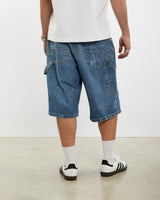 Vintage Lee Denim Carpenter Shorts <br>34" , The Real Deal , newtown, sydney, australia, thrift store, opshop, preloved, secondhand, sustainable, retro, antique, 70s, 80s, 90s, 2000s, 00s, fashion, clothing, streetwear, trendy, garment, style, boutique, store, shop, archive, sale, cheap, best, top