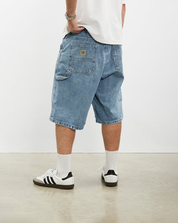 Vintage Lee Denim Carpenter Shorts <br>34" , The Real Deal , newtown, sydney, australia, thrift store, opshop, preloved, secondhand, sustainable, retro, antique, 70s, 80s, 90s, 2000s, 00s, fashion, clothing, streetwear, trendy, garment, style, boutique, store, shop, archive, sale, cheap, best, top