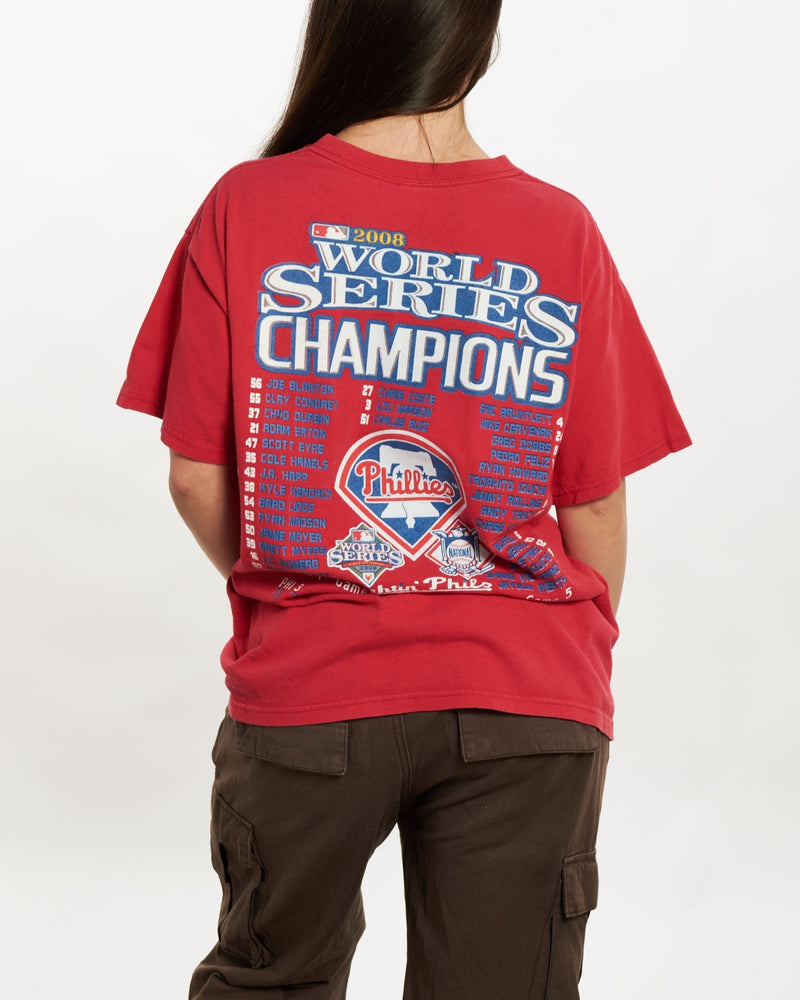 Vintage MLB Philadelphia Phillies Tee <br>S , The Real Deal , newtown, sydney, australia, thrift store, opshop, preloved, secondhand, sustainable, retro, antique, 70s, 80s, 90s, 2000s, 00s, fashion, clothing, streetwear, trendy, garment, style, boutique, store, shop, archive, sale, cheap, best, top