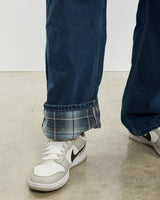 Vintage Carhartt 'Flannel Lined' Denim Carpenter Pants <br>36" , The Real Deal , newtown, sydney, australia, thrift store, opshop, preloved, secondhand, sustainable, retro, antique, 70s, 80s, 90s, 2000s, 00s, fashion, clothing, streetwear, trendy, garment, style, boutique, store, shop, archive, sale, cheap, best, top