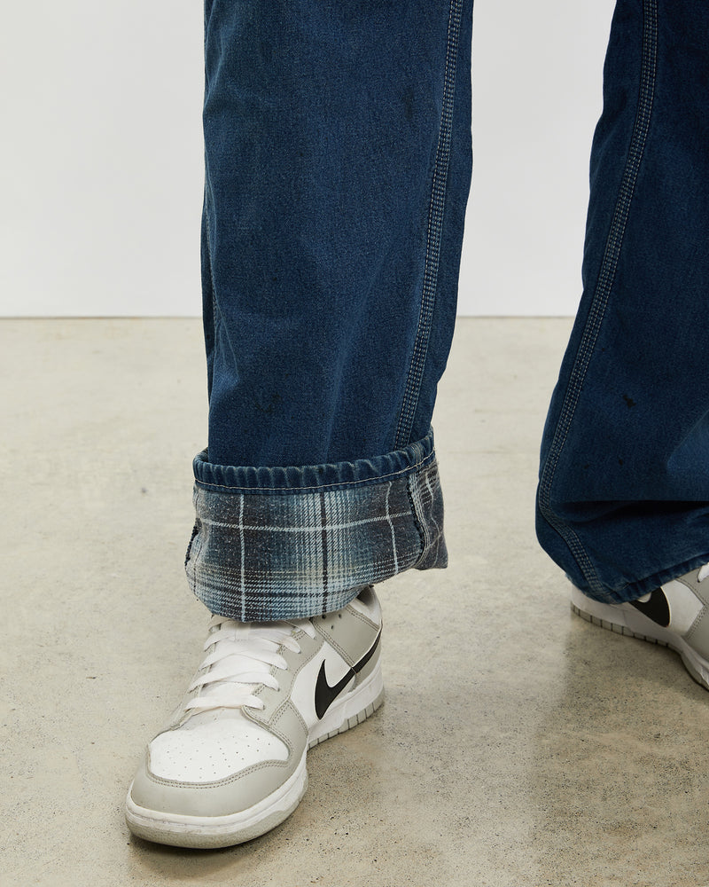 Vintage Carhartt 'Flannel Lined' Denim Carpenter Pants <br>36" , The Real Deal , newtown, sydney, australia, thrift store, opshop, preloved, secondhand, sustainable, retro, antique, 70s, 80s, 90s, 2000s, 00s, fashion, clothing, streetwear, trendy, garment, style, boutique, store, shop, archive, sale, cheap, best, top