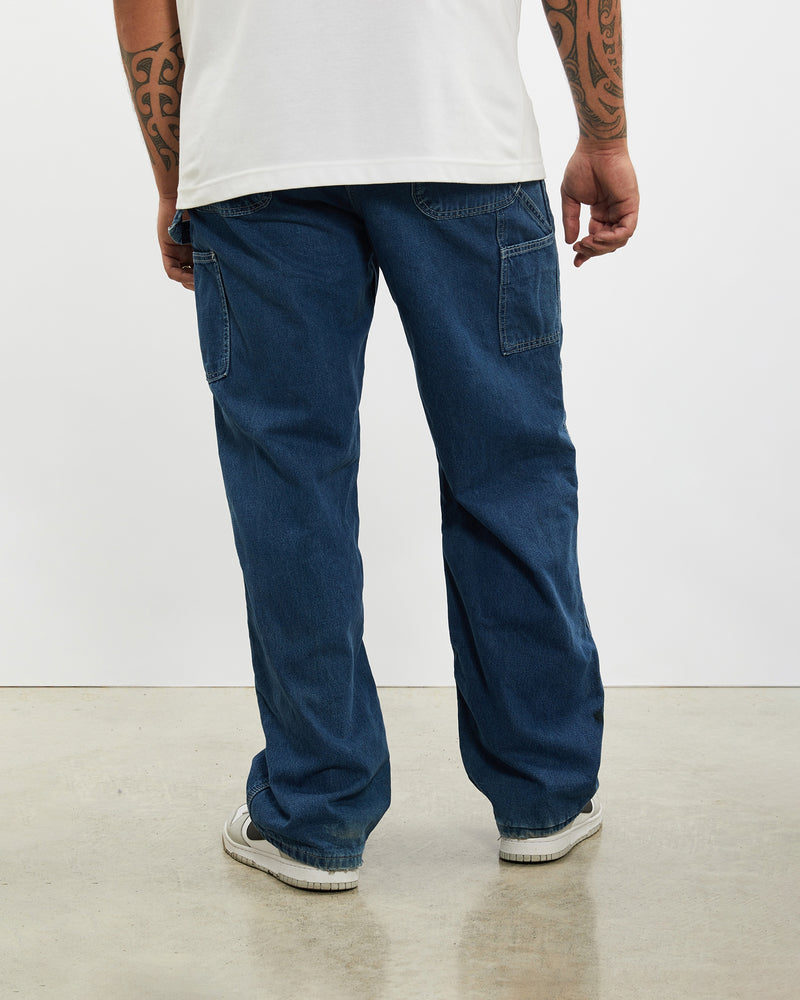 Vintage Carhartt 'Flannel Lined' Denim Carpenter Pants <br>36" , The Real Deal , newtown, sydney, australia, thrift store, opshop, preloved, secondhand, sustainable, retro, antique, 70s, 80s, 90s, 2000s, 00s, fashion, clothing, streetwear, trendy, garment, style, boutique, store, shop, archive, sale, cheap, best, top