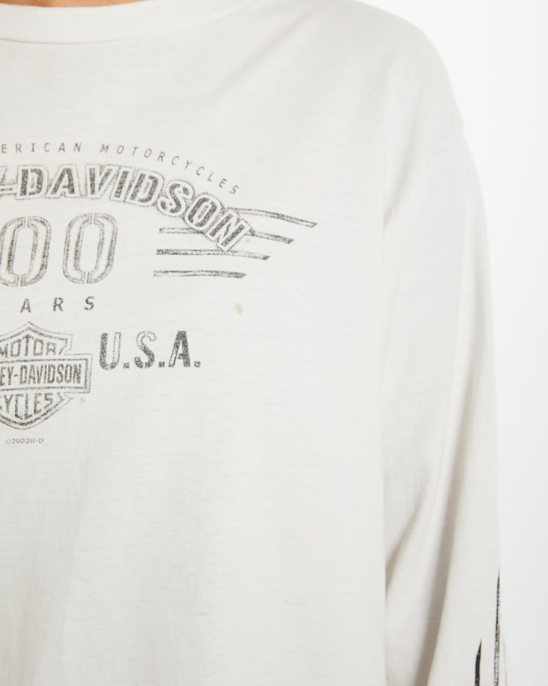 Vintage Harley Davidson Long Sleeve Tee <br>M , The Real Deal , newtown, sydney, australia, thrift store, opshop, preloved, secondhand, sustainable, retro, antique, 70s, 80s, 90s, 2000s, 00s, fashion, clothing, streetwear, trendy, garment, style, boutique, store, shop, archive, sale, cheap, best, top