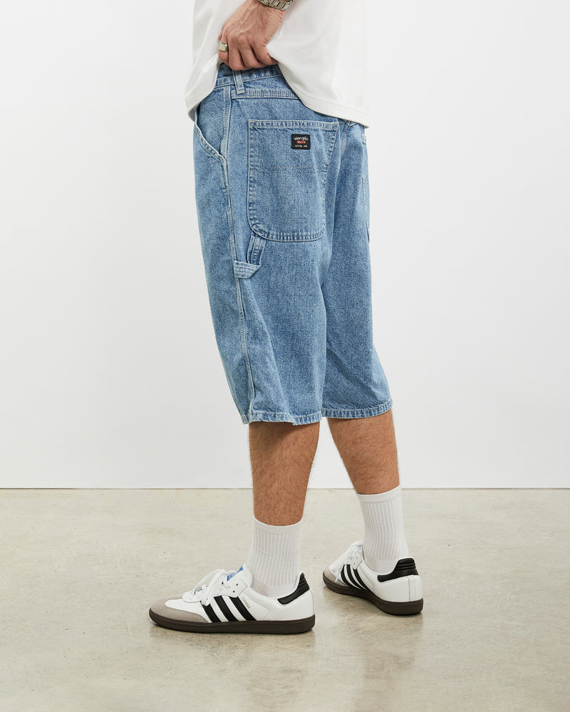 Vintage Wrangler Denim Carpenter Shorts <br>34" , The Real Deal , newtown, sydney, australia, thrift store, opshop, preloved, secondhand, sustainable, retro, antique, 70s, 80s, 90s, 2000s, 00s, fashion, clothing, streetwear, trendy, garment, style, boutique, store, shop, archive, sale, cheap, best, top
