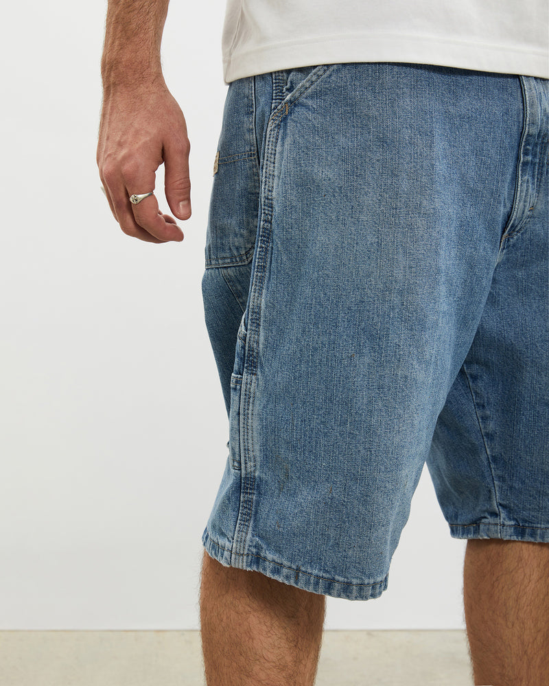 Vintage Wrangler Denim Carpenter Shorts <br>34" , The Real Deal , newtown, sydney, australia, thrift store, opshop, preloved, secondhand, sustainable, retro, antique, 70s, 80s, 90s, 2000s, 00s, fashion, clothing, streetwear, trendy, garment, style, boutique, store, shop, archive, sale, cheap, best, top