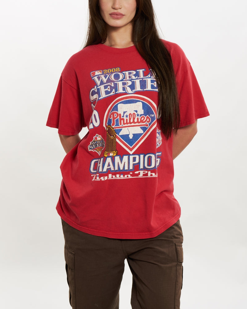 Vintage MLB Philadelphia Phillies Tee <br>S , The Real Deal , newtown, sydney, australia, thrift store, opshop, preloved, secondhand, sustainable, retro, antique, 70s, 80s, 90s, 2000s, 00s, fashion, clothing, streetwear, trendy, garment, style, boutique, store, shop, archive, sale, cheap, best, top