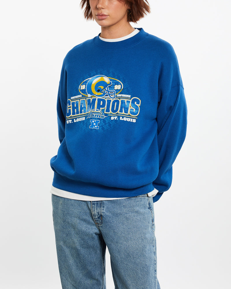 Vintage 1999 NFL St. Louis Rams Sweatshirt <br>M , The Real Deal , newtown, sydney, australia, thrift store, opshop, preloved, secondhand, sustainable, retro, antique, 70s, 80s, 90s, 2000s, 00s, fashion, clothing, streetwear, trendy, garment, style, boutique, store, shop, archive, sale, cheap, best, top
