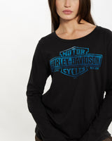 Vintage Harley Davidson Long Sleeve Tee <br>S , The Real Deal , newtown, sydney, australia, thrift store, opshop, preloved, secondhand, sustainable, retro, antique, 70s, 80s, 90s, 2000s, 00s, fashion, clothing, streetwear, trendy, garment, style, boutique, store, shop, archive, sale, cheap, best, top