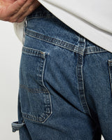 Vintage Wrangler Denim Carpenter Shorts <br>32" , The Real Deal , newtown, sydney, australia, thrift store, opshop, preloved, secondhand, sustainable, retro, antique, 70s, 80s, 90s, 2000s, 00s, fashion, clothing, streetwear, trendy, garment, style, boutique, store, shop, archive, sale, cheap, best, top