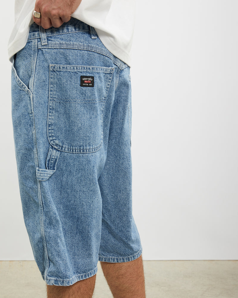 Vintage Wrangler Denim Carpenter Shorts <br>34" , The Real Deal , newtown, sydney, australia, thrift store, opshop, preloved, secondhand, sustainable, retro, antique, 70s, 80s, 90s, 2000s, 00s, fashion, clothing, streetwear, trendy, garment, style, boutique, store, shop, archive, sale, cheap, best, top