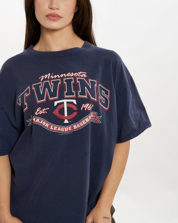 Vintage MLB Minnesota Twins Tee <br>S , The Real Deal , newtown, sydney, australia, thrift store, opshop, preloved, secondhand, sustainable, retro, antique, 70s, 80s, 90s, 2000s, 00s, fashion, clothing, streetwear, trendy, garment, style, boutique, store, shop, archive, sale, cheap, best, top
