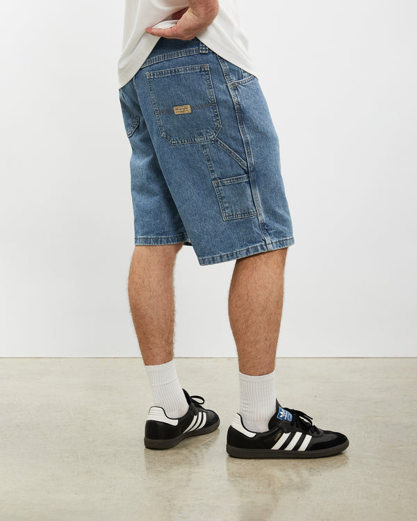 Vintage Wrangler Denim Carpenter Shorts <br>33" , The Real Deal , newtown, sydney, australia, thrift store, opshop, preloved, secondhand, sustainable, retro, antique, 70s, 80s, 90s, 2000s, 00s, fashion, clothing, streetwear, trendy, garment, style, boutique, store, shop, archive, sale, cheap, best, top