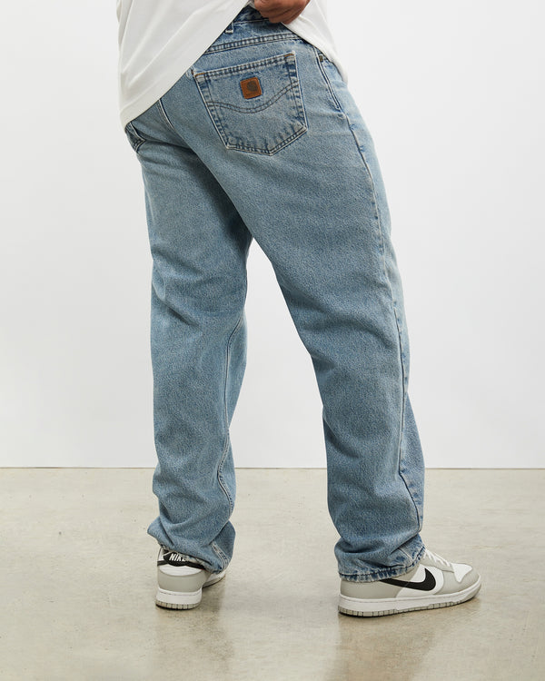 Vintage Carhartt 'Flannel Lined' Denim Jeans <br>36" , The Real Deal , newtown, sydney, australia, thrift store, opshop, preloved, secondhand, sustainable, retro, antique, 70s, 80s, 90s, 2000s, 00s, fashion, clothing, streetwear, trendy, garment, style, boutique, store, shop, archive, sale, cheap, best, top
